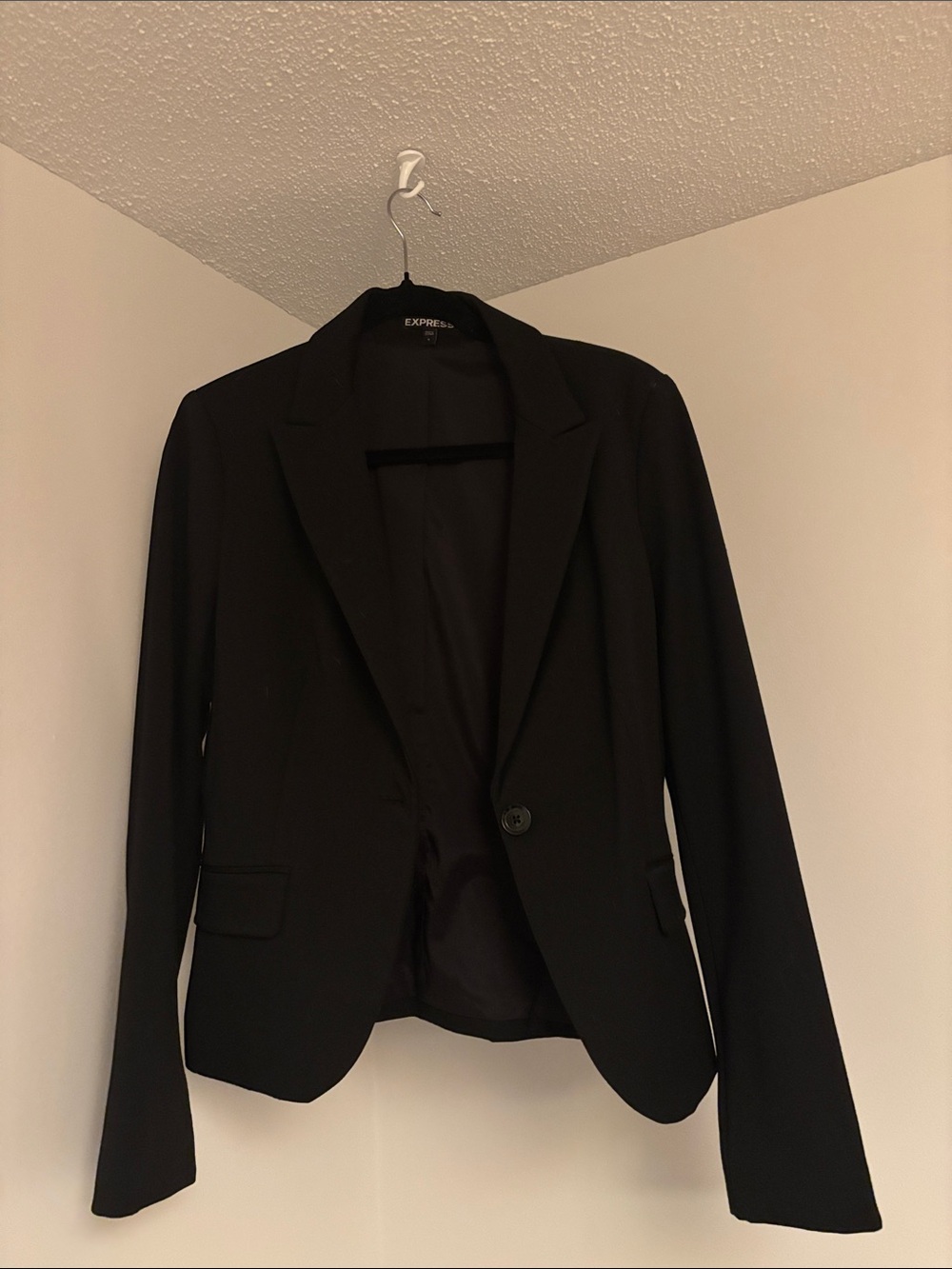 Express Black Women's Single-Button Blazer